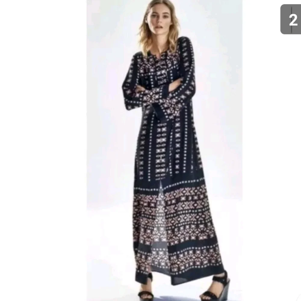 RARE BCBG MaxAzria Lianna Kaftan Maxi Dress XS - Picture 5 of 12